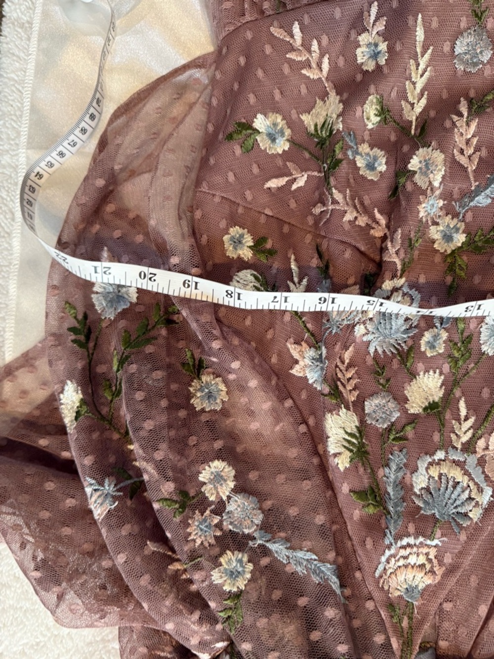 ASOS Dusty Mauve Lace Floral Dress - Picture 10 of 10
